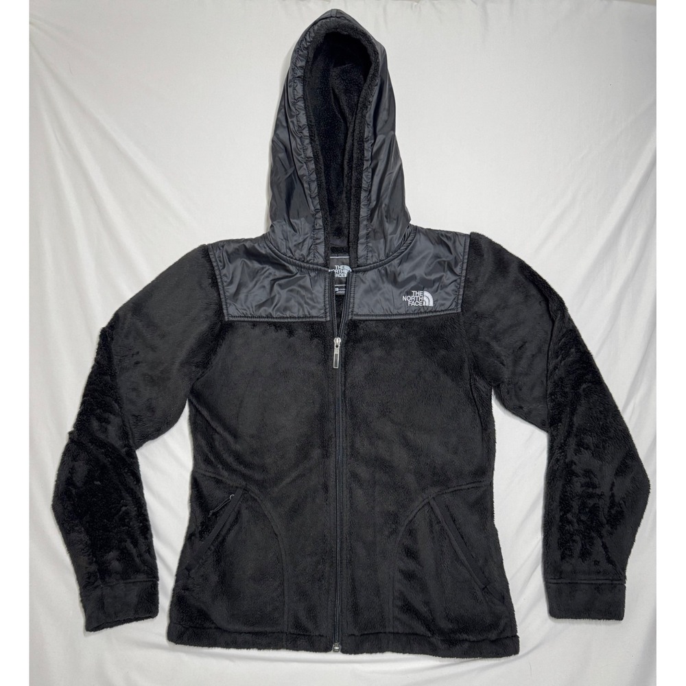 The North Face Black Oso Hooded Fleece Jacket Womens Small Full Zip Outdoor